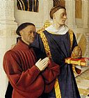 Jean Fouquet Etienne Chevalier With St. Stephen (panel of the Melun Diptych) painting